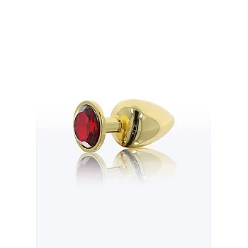 Butt Plug With Diamond Jewel M - Goud