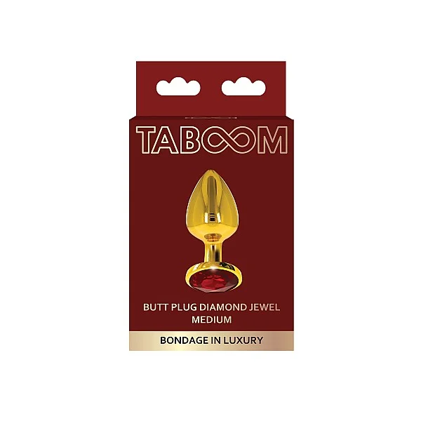 Butt Plug With Diamond Jewel M - Goud van het merk Bondage in Luxury - Buttplugs - online kopen bij Masculum.nl. De discrete online seks-toys en erotisch heren ondergoed winkel voor gay & hetero mannen.