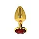 Butt Plug With Diamond Jewel M - Goud van het merk Bondage in Luxury - Buttplugs - online kopen bij Masculum.nl. De discrete online seks-toys en erotisch heren ondergoed winkel voor gay & hetero mannen.