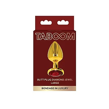 Butt Plug With Diamond Jewel L - Goud