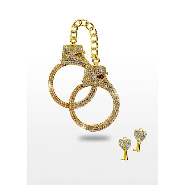 Diamond Wrist Cuffs Gold - Goud van het merk Bondage in Luxury - Boeien - online bestellen bij Masculum.nl. De discrete online seks-toys en erotisch heren ondergoed winkel voor gay & hetero mannen.