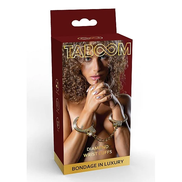 Diamond Wrist Cuffs Gold - Goud van het merk Bondage in Luxury - Boeien - online bestellen bij Masculum.nl. De discrete online seks-toys en erotisch heren ondergoed winkel voor gay & hetero mannen.