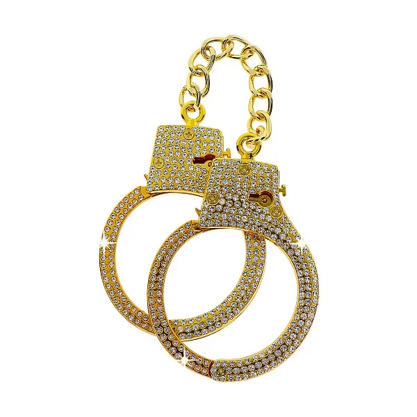 Diamond Wrist Cuffs Gold - Goud van het merk Bondage in Luxury - Boeien - online bestellen bij Masculum.nl. De discrete online seks-toys en erotisch heren ondergoed winkel voor gay & hetero mannen.