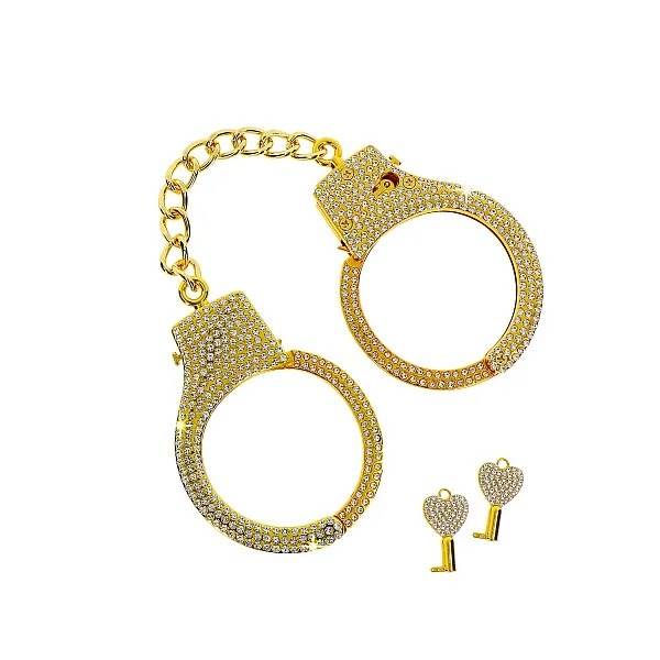 Diamond Wrist Cuffs Gold - Goud van het merk Bondage in Luxury - Boeien - online bestellen bij Masculum.nl. De discrete online seks-toys en erotisch heren ondergoed winkel voor gay & hetero mannen.