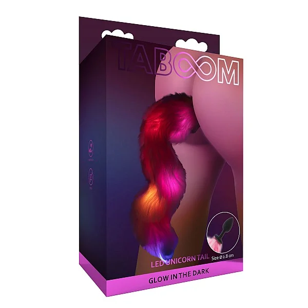 Unicorn Tail & Buttplug LED - Zwart van het merk Glow In the Dark - Buttplugs - online bestellen bij Masculum.nl. De discrete online seks-toys en erotisch heren ondergoed winkel voor gay & hetero mannen.