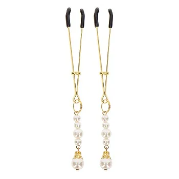 Tweezers With Pearls - Goud