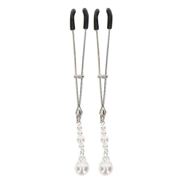 Tweezers With Pearls - Zilver van het merk Nipple Play - Tepelklemmen - online kopen bij Masculum.nl. De discrete online seks-toys en erotisch heren ondergoed winkel voor gay & hetero mannen.