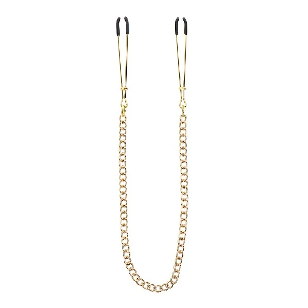 Tweezers With Chain - Goud van het merk Nipple Play - Tepelklemmen - online kopen bij Masculum.nl. De discrete online seks-toys en erotisch heren ondergoed winkel voor gay & hetero mannen.