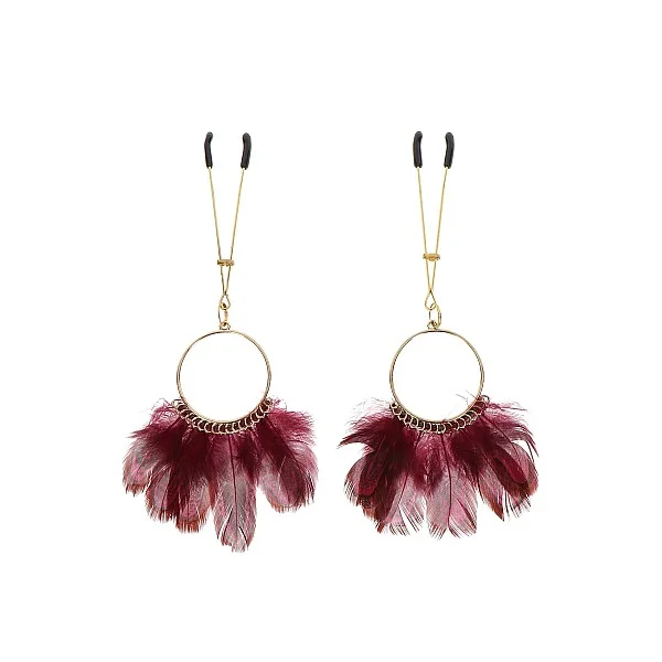 Tweezers With Feathers - Goud van het merk Nipple Play - Tepelklemmen - online bestellen bij Masculum.nl. De discrete online seks-toys en erotisch heren ondergoed winkel voor gay & hetero mannen.