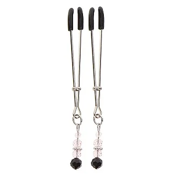 Tweezers With Beads - Zilver