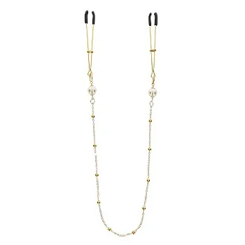 Tweezers Pearl & Deluxe Chain - Goud