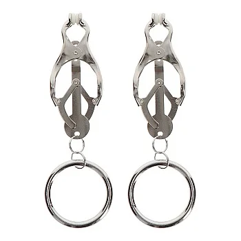 Butterfly Clamps With Ring - Zilver