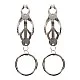 Butterfly Clamps With Ring - Zilver van het merk Nipple Play - Tepelklemmen - online bestellen bij Masculum.nl. De discrete online seks-toys en erotisch heren ondergoed winkel voor gay & hetero mannen.