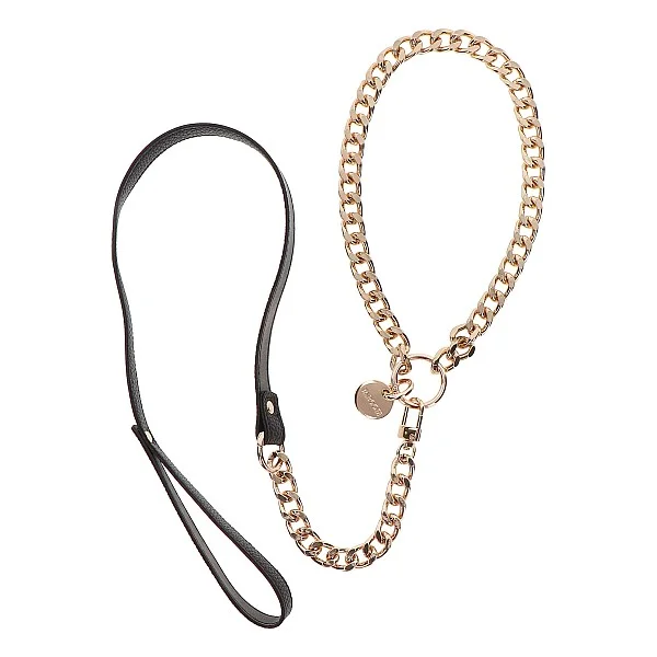 Statement Collar and leash - Rose Gold van het merk Dona - BDSM Collars - online bestellen bij Masculum.nl. De discrete online seks-toys en erotisch heren ondergoed winkel voor gay & hetero mannen.