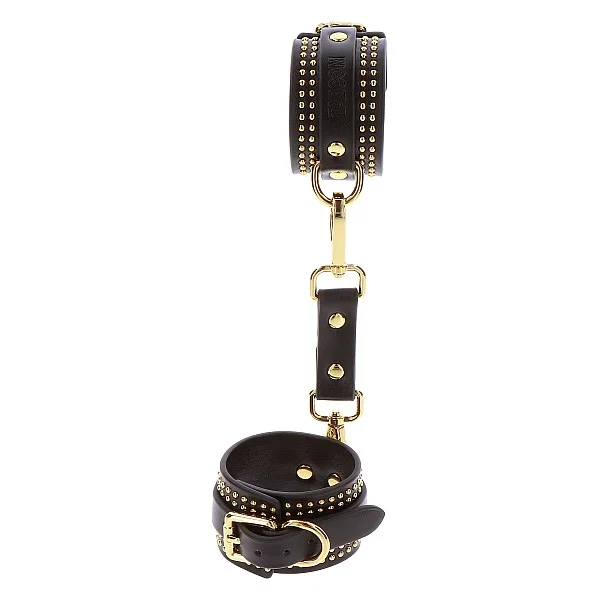 Studded Ankle Cuffs Set - Zwart van het merk Vogue - Boeien - online bestellen bij Masculum.nl. De discrete online seks-toys en erotisch heren ondergoed winkel voor gay & hetero mannen.