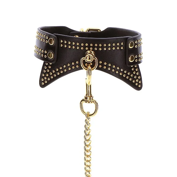 Studded Collar and Leash - Zwart van het merk Vogue - BDSM Collars - online kopen bij Masculum.nl. De discrete online seks-toys en erotisch heren ondergoed winkel voor gay & hetero mannen.