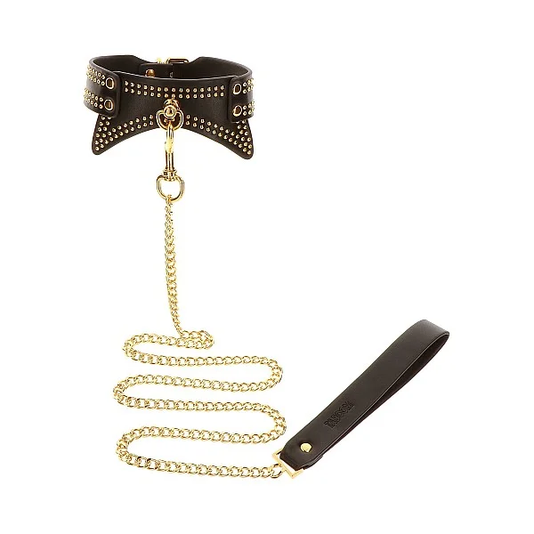 Studded Collar and Leash - Zwart van het merk Vogue - BDSM Collars - online kopen bij Masculum.nl. De discrete online seks-toys en erotisch heren ondergoed winkel voor gay & hetero mannen.