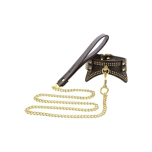 Studded Collar and Leash - Zwart van het merk Vogue - BDSM Collars - online kopen bij Masculum.nl. De discrete online seks-toys en erotisch heren ondergoed winkel voor gay & hetero mannen.