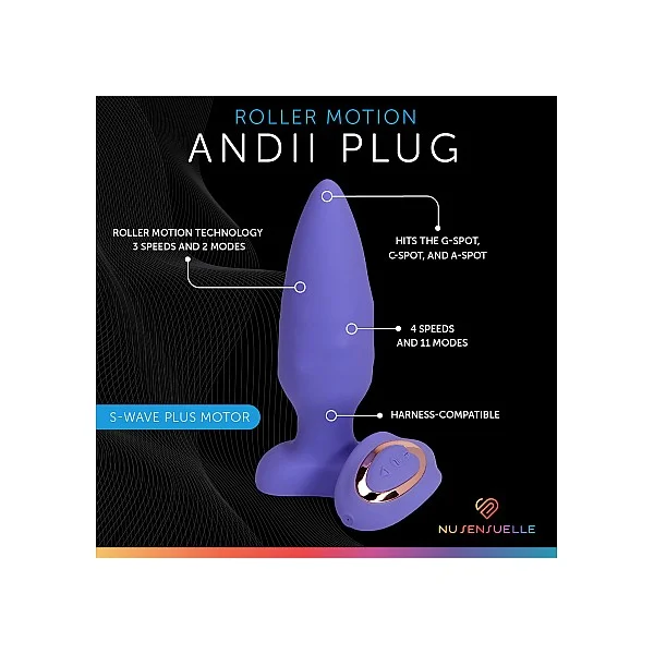 Andii Roller Motion Plug - Marineblauw van het merk Clearance sale - Buttplugs - online kopen bij Masculum.nl. De discrete online seks-toys en erotisch heren ondergoed winkel voor gay & hetero mannen.