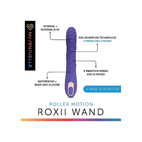 Roxii Roller Motion Wand - Aqua van het merk Nu Sensuelle - Vibrators - online kopen bij Masculum.nl. De discrete online seks-toys en erotisch heren ondergoed winkel voor gay & hetero mannen.