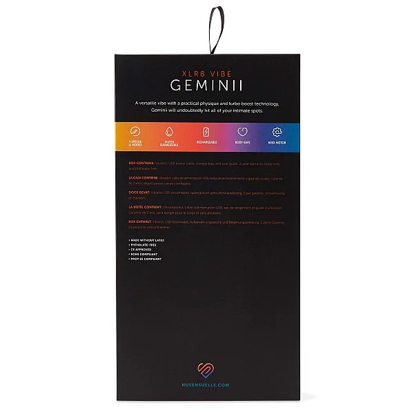 Geminii XLR8 Vibe - Violet van het merk Nu Sensuelle - Vibrators - online bestellen bij Masculum.nl. De discrete online seks-toys en erotisch heren ondergoed winkel voor gay & hetero mannen.