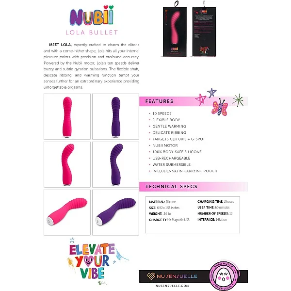 Lola Flexible Warming Vibe - Roze van het merk Nu Sensuelle - Vibrators - online bestellen bij Masculum.nl. De discrete online seks-toys en erotisch heren ondergoed winkel voor gay & hetero mannen.