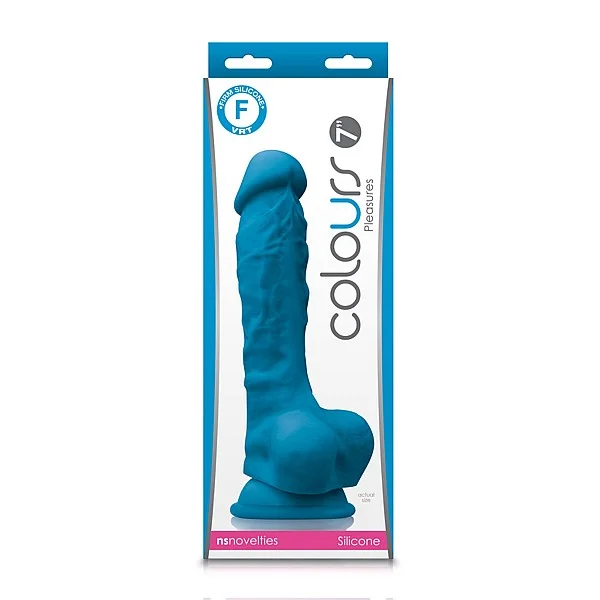 Colours Pleasures 7 Inch - Blauw van het merk Colours - Realistische Dildo's - online bestellen bij Masculum.nl. De discrete online seks-toys en erotisch heren ondergoed winkel voor gay & hetero mannen.