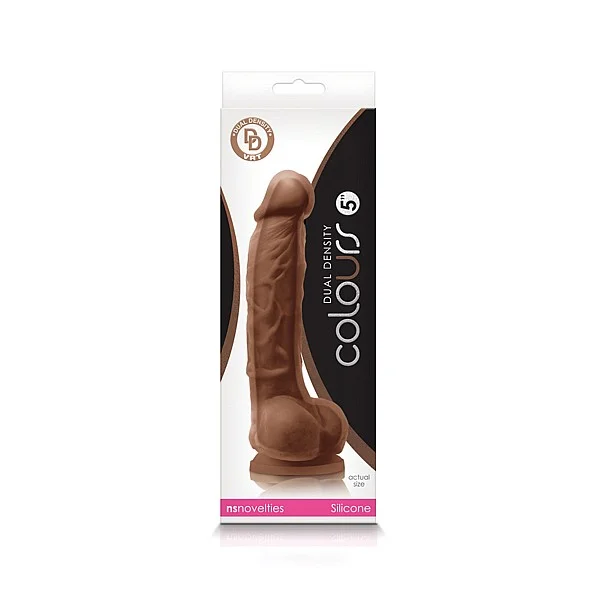 Colours Dual Density 5 Inch - Caramel huidskleur van het merk Colours - Realistische Dildo's - online kopen bij Masculum.nl. De discrete online seks-toys en erotisch heren ondergoed winkel voor gay & hetero mannen.