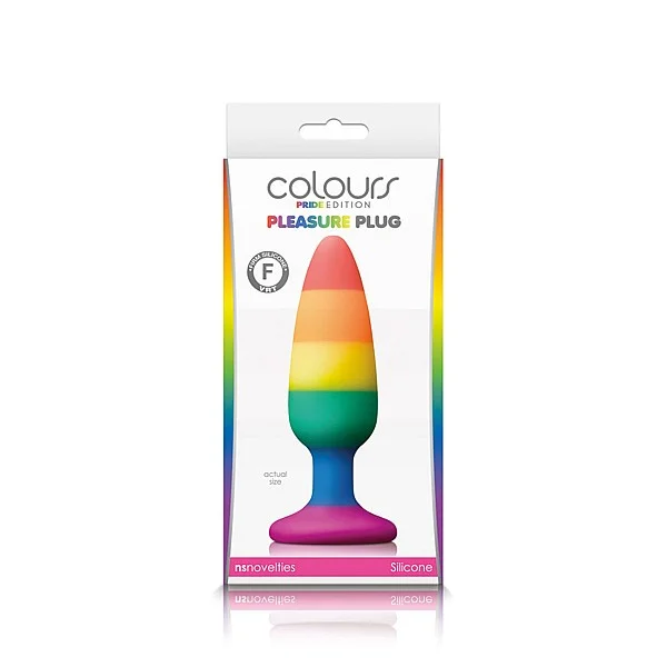 Pleasure Plug Rainbow Medium - Meerkleurig van het merk Colours - Buttplugs - online kopen bij Masculum.nl. De discrete online seks-toys en erotisch heren ondergoed winkel voor gay & hetero mannen.