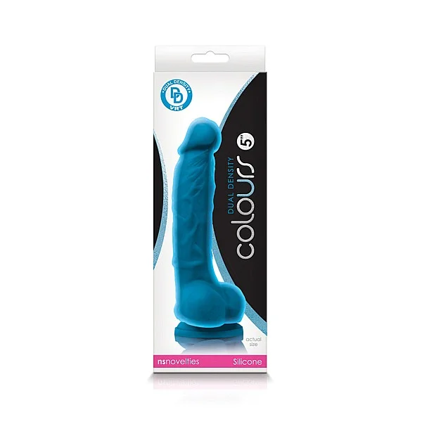 Colours Dual Density 5 Inch - Blauw van het merk Colours - Realistische Dildo's - online kopen bij Masculum.nl. De discrete online seks-toys en erotisch heren ondergoed winkel voor gay & hetero mannen.
