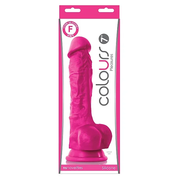 Pleasures 7 Inch Dildo - Roze van het merk Colours - Realistische Dildo's - online kopen bij Masculum.nl. De discrete online seks-toys en erotisch heren ondergoed winkel voor gay & hetero mannen.