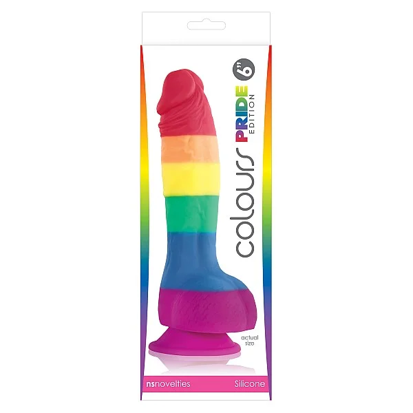 Pride Edition 6 Inch Dildo - Meerkleurig van het merk Colours - Realistische Dildo's - online bestellen bij Masculum.nl. De discrete online seks-toys en erotisch heren ondergoed winkel voor gay & hetero mannen.