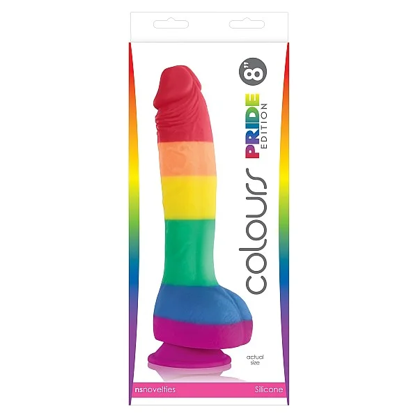 Pride Edition 8 Inch Dildo - Meerkleurig van het merk Colours - Realistische Dildo's - online bestellen bij Masculum.nl. De discrete online seks-toys en erotisch heren ondergoed winkel voor gay & hetero mannen.