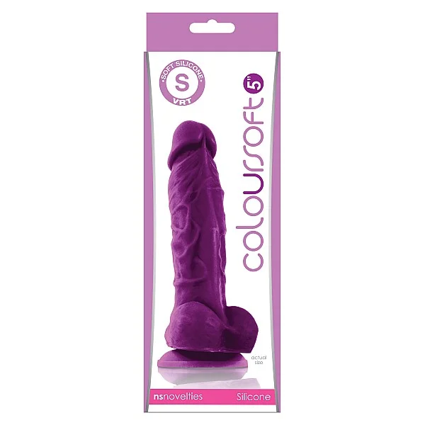ColourSoft 5 Inch Soft Dildo - Paars van het merk Colours - Realistische Dildo's - online kopen bij Masculum.nl. De discrete online seks-toys en erotisch heren ondergoed winkel voor gay & hetero mannen.