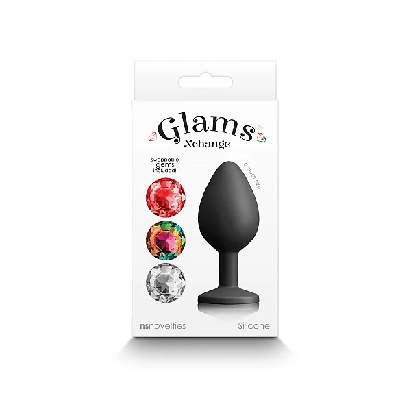 Glams Xchange Round Medium - Zwart van het merk Glams - Buttplugs - online kopen bij Masculum.nl. De discrete online seks-toys en erotisch heren ondergoed winkel voor gay & hetero mannen.