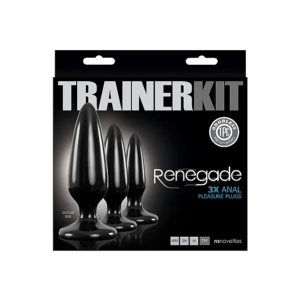 Pleasure Plug 3pc Trainer Kit - Zwart van het merk Renegade - Buttplugs - online bestellen bij Masculum.nl. De discrete online seks-toys en erotisch heren ondergoed winkel voor gay & hetero mannen.