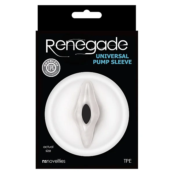 Universal Pump Sleeve Vagina - Transparant van het merk Renegade - Penispompen - online bestellen bij Masculum.nl. De discrete online seks-toys en erotisch heren ondergoed winkel voor gay & hetero mannen.