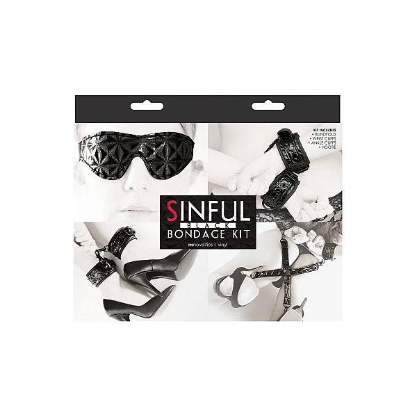 Bondage Kit - Zwart van het merk Sinful - Bondage Sets - online kopen bij Masculum.nl. De discrete online seks-toys en erotisch heren ondergoed winkel voor gay & hetero mannen.