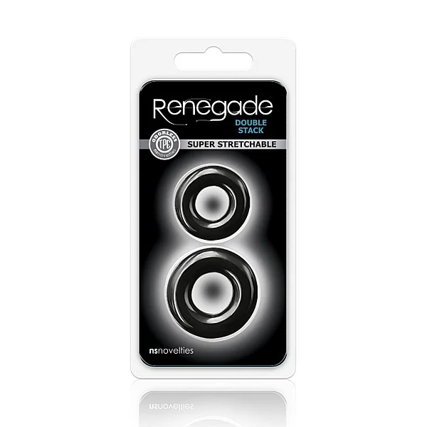 Renegade Double Stack - Zwart van het merk Renegade - Cockringen - online kopen bij Masculum.nl. De discrete online seks-toys en erotisch heren ondergoed winkel voor gay & hetero mannen.