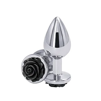 Rose Buttplug Medium - Zwart