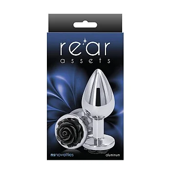 Rose Buttplug Medium - Zwart