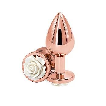 Rose Buttplug Medium - Wit
