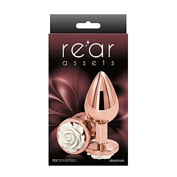 Rose Buttplug Medium - Wit