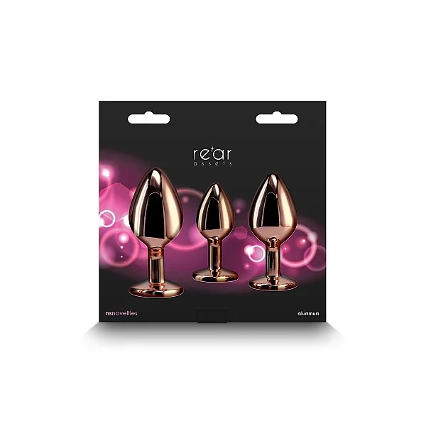 Rear Assets Trainer Kit Heart - Roze van het merk Rear Assets - Buttplugs - online kopen bij Masculum.nl. De discrete online seks-toys en erotisch heren ondergoed winkel voor gay & hetero mannen.