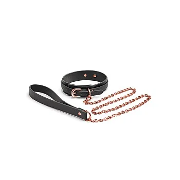 Bondage Couture Collar & Leash - Zwart