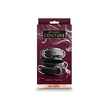 Bondage Couture Wrist Cuffs - Zwart