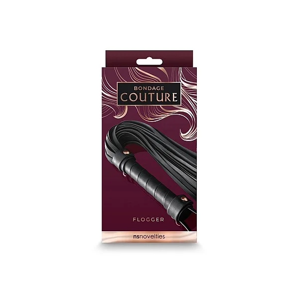 Bondage Couture Flogger - Zwart van het merk Bondage Couture - Paddles - online bestellen bij Masculum.nl. De discrete online seks-toys en erotisch heren ondergoed winkel voor gay & hetero mannen.
