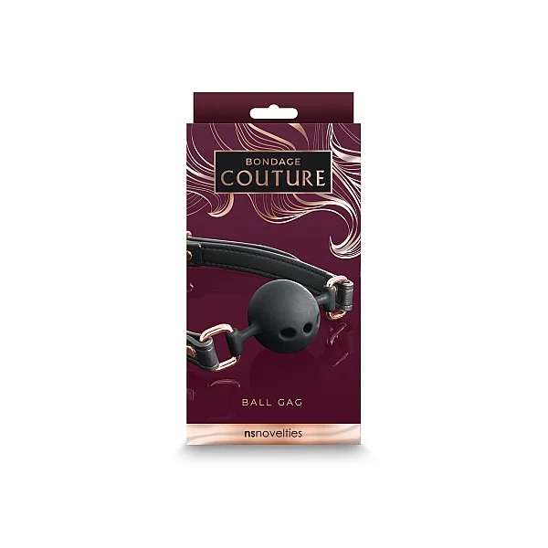 Bondage Couture Ball Gag - Zwart van het merk Bondage Couture - Ball Gags - online bestellen bij Masculum.nl. De discrete online seks-toys en erotisch heren ondergoed winkel voor gay & hetero mannen.