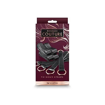Bondage Couture Tiedown Straps - Zwart