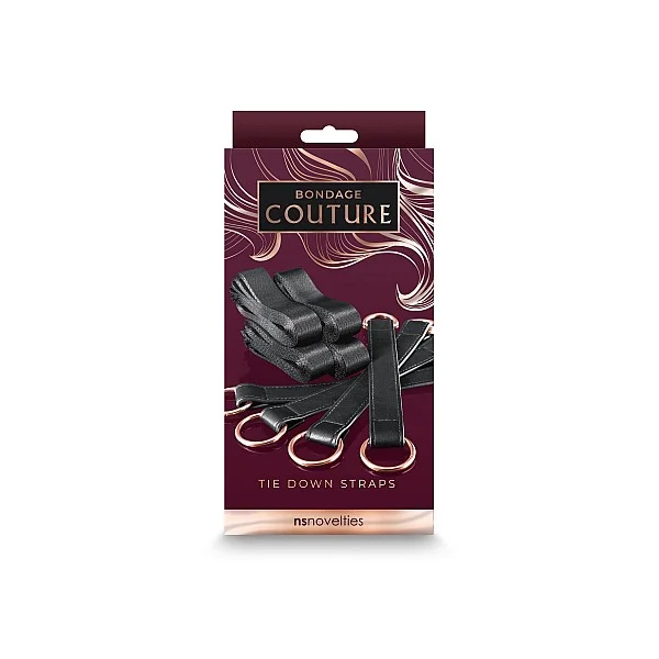 Bondage Couture Tiedown Straps - Zwart van het merk Bondage Couture - Bondage Sets - online kopen bij Masculum.nl. De discrete online seks-toys en erotisch heren ondergoed winkel voor gay & hetero mannen.